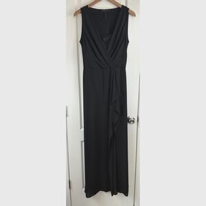 BCBG MAXAZRIA Women's Black Koko Lace Trim Blouson Maxi Gown Dress Size 4